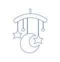 Baby moon and star icon
