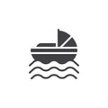 Baby Moses in River vector icon