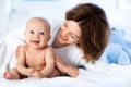 Baby and mother at home. Mom and child. Royalty Free Stock Photo