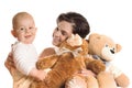 Baby, Mother and teddy bears Royalty Free Stock Photo