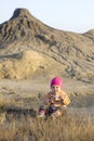 Baby at the muddy volcanoes