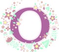 Baby name initial o with flowers