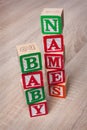 Baby Names blocks Royalty Free Stock Photo