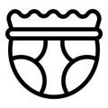 Baby nappy icon, outline style