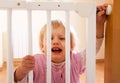 Baby near safety gate