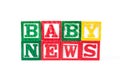 Baby News - Alphabet Baby Blocks on white Royalty Free Stock Photo