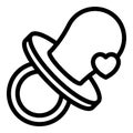 Baby nipple icon outline vector. Dummy pacifier