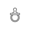 Baby nipple line icon