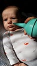 Baby and Nose Cleaner Royalty Free Stock Photo