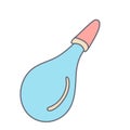 Baby nose cleaner vacuum color doodle illustration Royalty Free Stock Photo