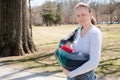 Baby Nursing in Sling Royalty Free Stock Photo