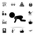 baby on one's knees icon. Baby icons universal set for web and mobile Royalty Free Stock Photo