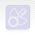 Baby pacifier / baby soother flat icon for apps and websites Royalty Free Stock Photo