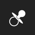 Baby pacifier icon. Child toy nipple vector illustration Royalty Free Stock Photo
