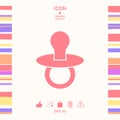 Baby pacifier - icon