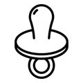 Baby pacifier icon, outline style Royalty Free Stock Photo