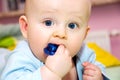 Baby and pacifier portrait