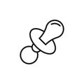 baby pacifier thin line icon set Royalty Free Stock Photo
