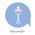 Baby pacifier vector icon. Royalty Free Stock Photo