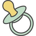 Baby pacifier vector icon isolated Royalty Free Stock Photo