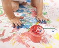 Baby and paint