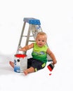 Baby painter Royalty Free Stock Photo