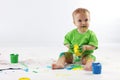 Baby painter Royalty Free Stock Photo