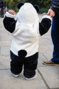 Baby with Panda Clothe Royalty Free Stock Photo