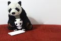 Black and white panda doll.