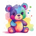 Baby panda smiling collection design for a coloring page. Colorful bear baby design collection. Colorful baby bears set sitting on Royalty Free Stock Photo