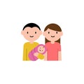 baby, parents cartoon icon. Element of family cartoon icon for mobile concept and web apps. Detailed baby, parents icon can be use