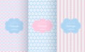 Baby pastel different vector seamless patterns.