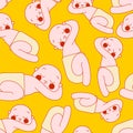 Baby pattern seamless. Newborn background. kid in diaper. Vector Royalty Free Stock Photo