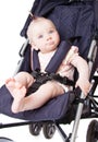 Baby in perambulator Royalty Free Stock Photo