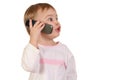Baby with phone Royalty Free Stock Photo