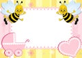 Baby photo frame with bee.