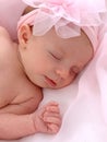 Baby with Pink Bow Royalty Free Stock Photo