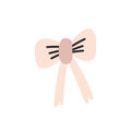 Baby pink bow ornament Royalty Free Stock Photo