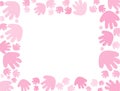 Baby pink handprint Background Royalty Free Stock Photo