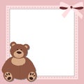 Baby pink photo frame Royalty Free Stock Photo