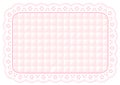 Lace Place Mat, Baby Pink Quilted Eyelet Royalty Free Stock Photo