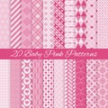 Baby pink seamless patterns. Vector illustration Royalty Free Stock Photo