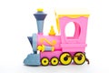Baby plastic colour toy train studio quality Royalty Free Stock Photo
