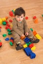 Baby playing in empty room Royalty Free Stock Photo