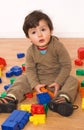 Baby playing in empty room Royalty Free Stock Photo