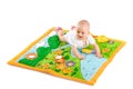 Baby playing isolated Royalty Free Stock Photo