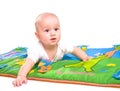 Baby playing isolated Royalty Free Stock Photo