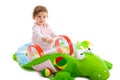 Baby playing isolated Royalty Free Stock Photo