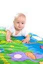 Baby playing isolated Royalty Free Stock Photo