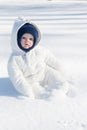 Baby Playing in the Snow